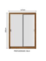 Guarda-Roupa Solteiro Denver 2 Portas de Correr Madesa