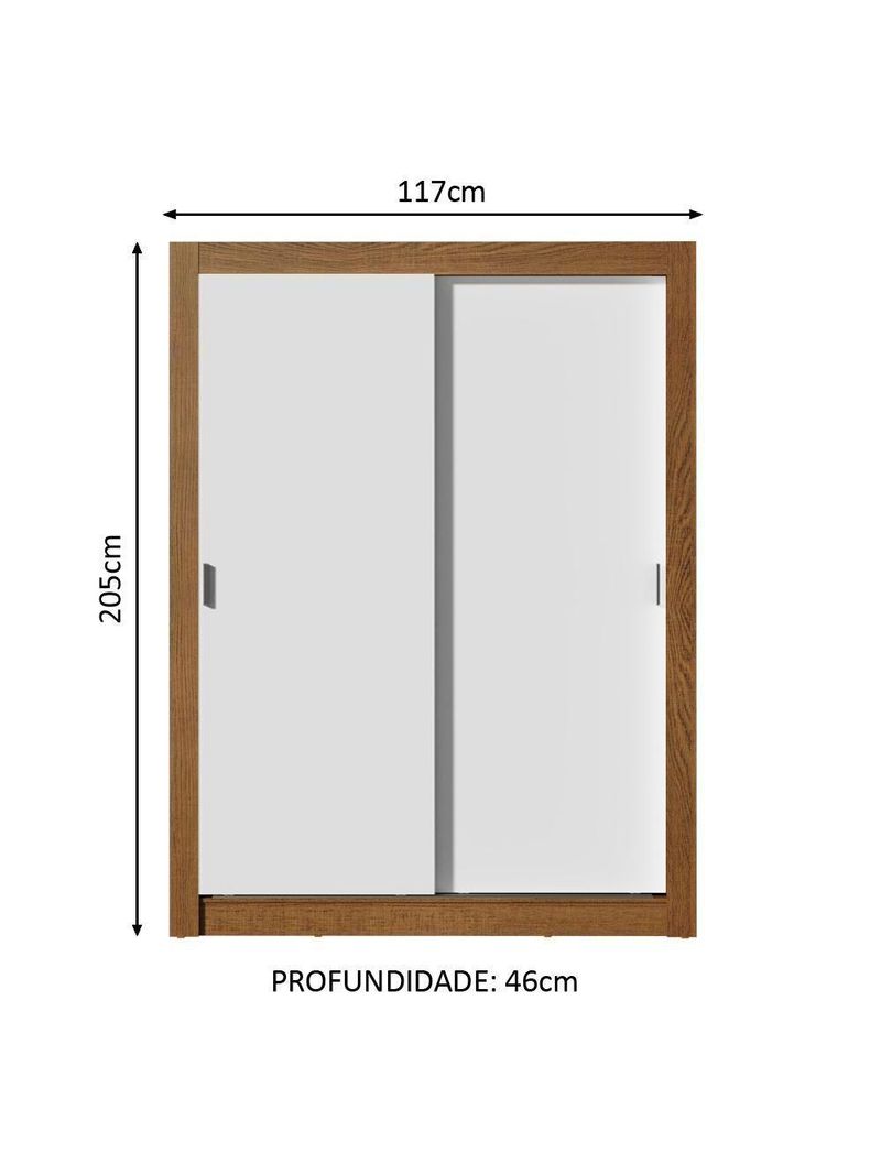 Guarda-Roupa Solteiro Denver 2 Portas de Correr Madesa