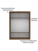 Guarda-Roupa Solteiro Denver 2 Portas de Correr Madesa