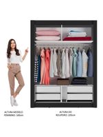 Guarda-roupa Solteiro Dallas Plus 2 Portas de Correr Madesa