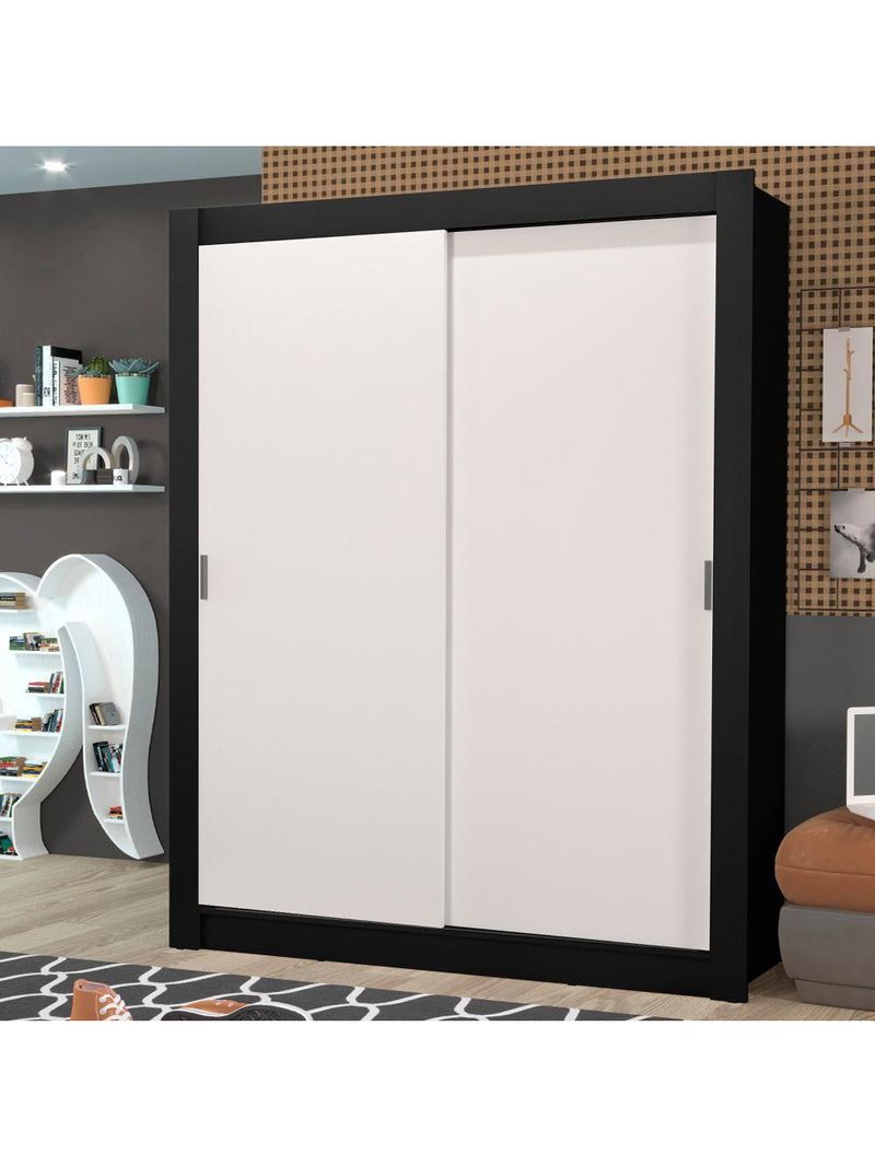 Guarda-roupa Solteiro Dallas Plus 2 Portas de Correr Madesa