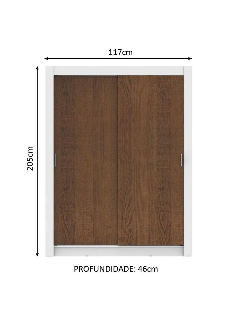 Guarda-Roupa Solteiro Dallas 2 Portas de Correr – Madesa