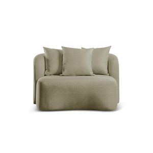 Sofá Curvo Orgânico Orion bouclé Verde 403