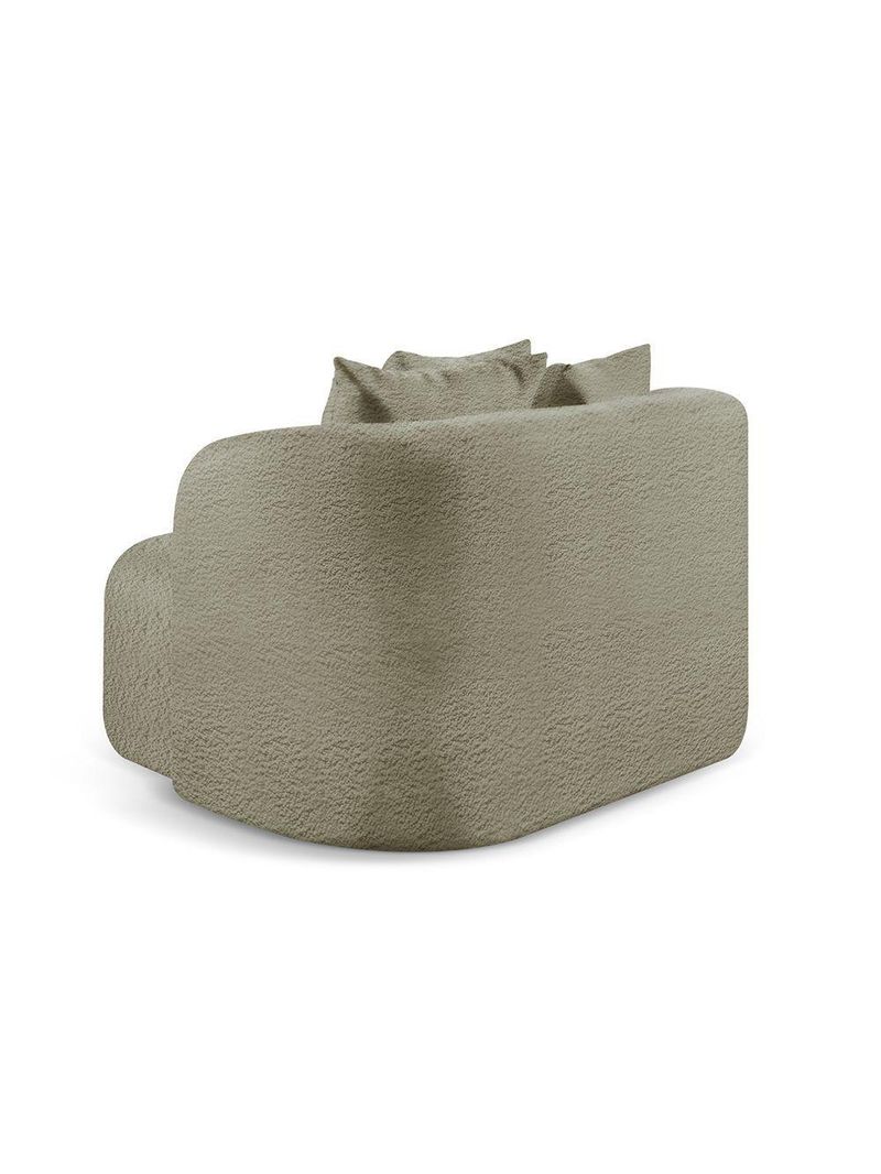 Sofá Curvo Orgânico Orion bouclé Verde 403