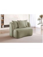 Sofá Curvo Orgânico Orion bouclé Verde 403