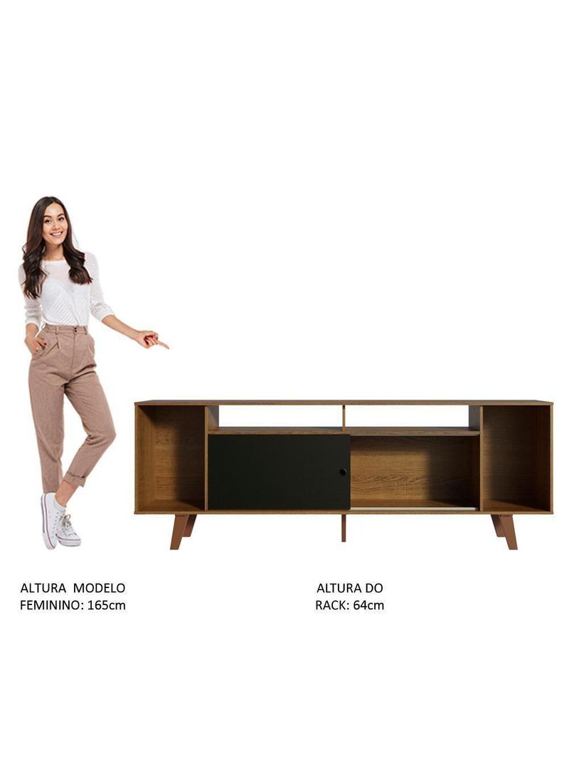 Rack para TV até 65 Polegadas Cancun com Pés Madesa 70087K5ZPP