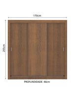 Guarda-Roupa Casal Mônaco 3 Portas de Correr Rustic Madesa