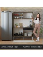 Cozinha Completa Compacta 120cm Life Rústico Preto Madesa