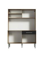 Cozinha Completa Compacta 120cm Life Rústico Preto Madesa