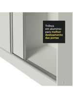 Guarda-Roupa Napoli 3 Portas 1 Espelho 8 Pés Branco Madesa