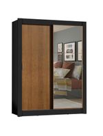 Guarda-roupa Solteiro Denver 2 Portas Correr Espelho Madesa