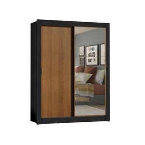 Guarda-roupa Solteiro Denver 2 Portas Correr Espelho Madesa