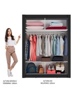 Guarda-roupa Solteiro Denver 2 Portas Correr Espelho Madesa