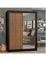 Guarda-roupa Solteiro Denver 2 Portas Correr Espelho Madesa