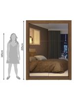 Guarda-roupa Solteiro Denver 2 Portas Correr Espelho Madesa