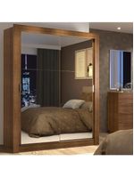 Guarda-roupa Solteiro Denver 2 Portas Correr Espelho Madesa