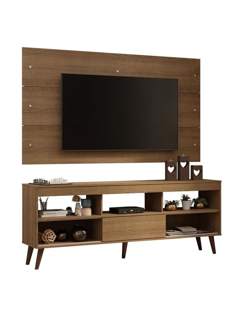 Rack com Painel para TV até 65 Polegadas com Pés – Rustic Detroit – Madesa