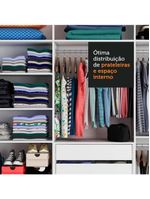 Guarda-Roupa Napoli 3 Portas de Espelho 8 Pés Branco Madesa