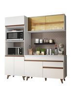 Cozinha Compacta Reims com Armário e Balcão Branco Madesa