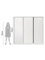 Guarda Roupa Royale Casal 100% MDF 3 Portas Correr Madesa