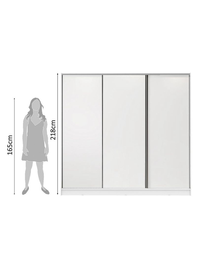 Guarda Roupa Royale Casal 100% MDF 3 Portas Correr Madesa