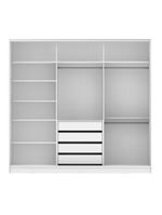 Guarda Roupa Royale Casal 100% MDF 3 Portas Correr Madesa
