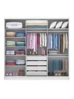 Guarda Roupa Royale Casal 100% MDF 3 Portas Correr Madesa