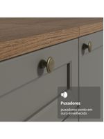 Armário de Cozinha Completa 280cm Vik Madesa 01 – Rustic/Cinza