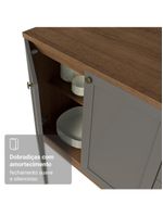 Armário de Cozinha Completa 280cm Vik Madesa 01 – Rustic/Cinza