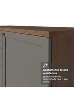 Armário de Cozinha Completa 280cm Vik Madesa 01 – Rustic/Cinza