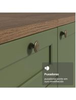 Armário de Cozinha Completa 310cm Vik Madesa 01 Rustic/Verde
