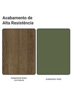 Armário de Cozinha Completa 310cm Vik Madesa 01 Rustic/Verde