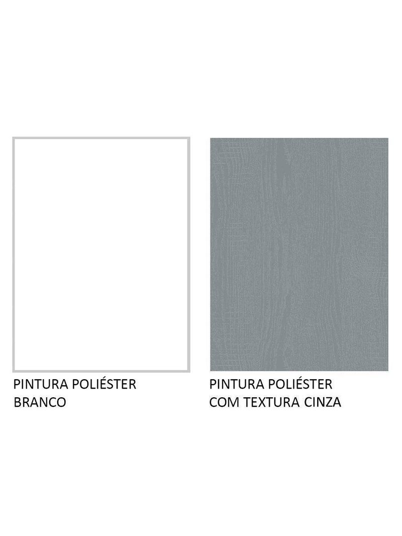 Guarda-roupa Casal Mônaco 3 Portas De Correr Branco/Cinza
