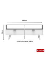 Rack para TV Oslo 2 Portas com Pés Madesa
