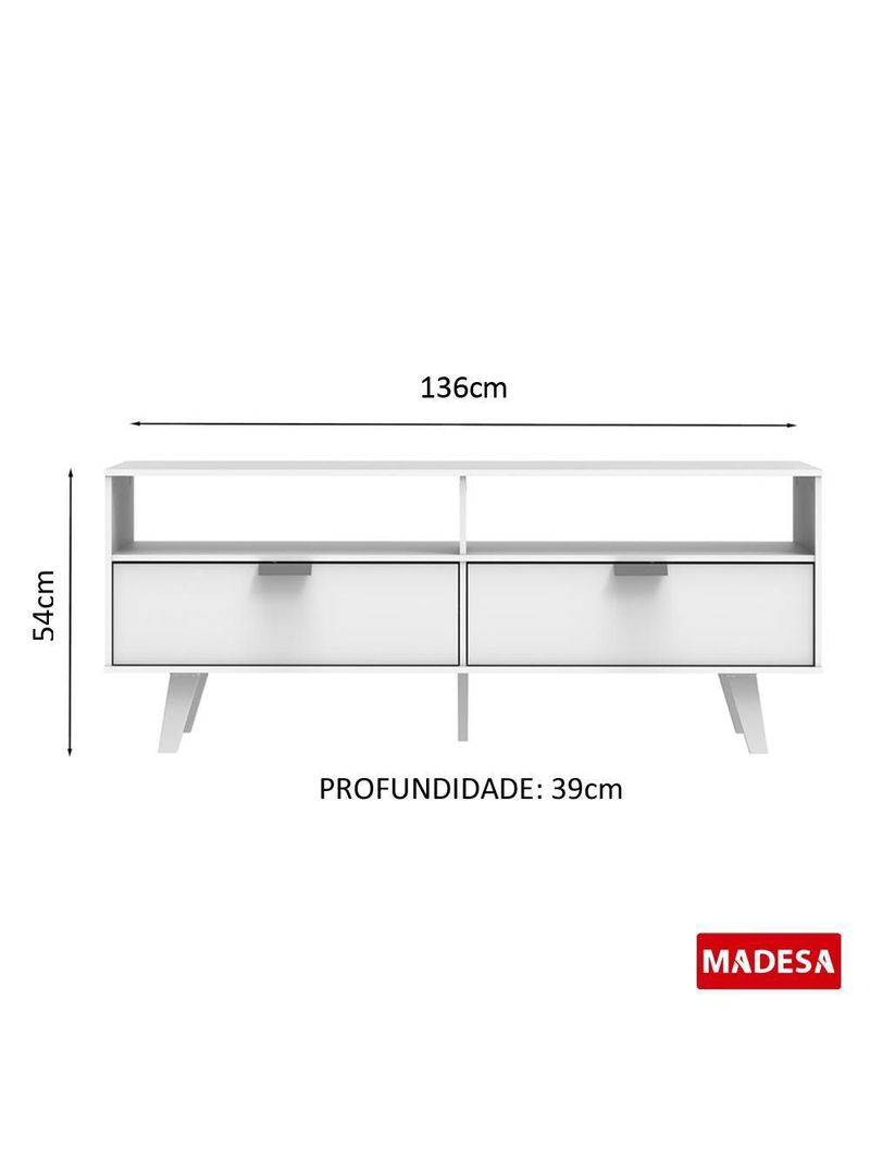 Rack para TV Oslo 2 Portas com Pés Madesa
