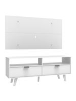 Rack Oslo e Painel para TV Sala de Estar Branco – Madesa