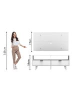 Rack Oslo e Painel para TV Sala de Estar Branco – Madesa