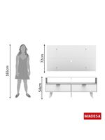 Rack Oslo e Painel para TV Sala de Estar Branco – Madesa