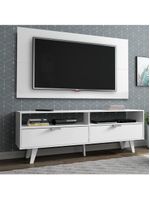 Rack Oslo e Painel para TV Sala de Estar Branco – Madesa