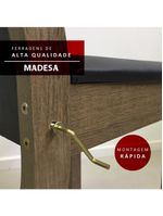 Mesa Tampo de Madeira com 4 Cadeiras Rustic Preto