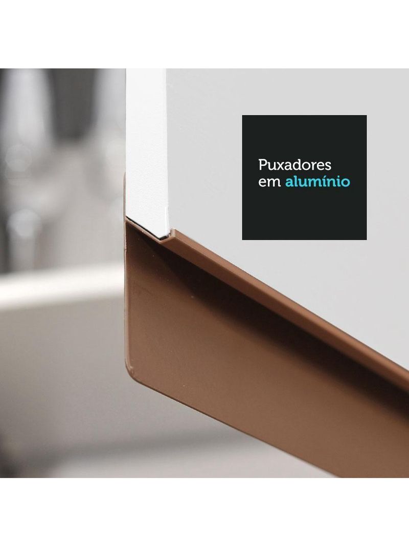 Armário de Cozinha Completa 250cm Branco Reims Madesa