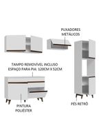 Armário de Cozinha Completa 250cm Branco Reims Madesa