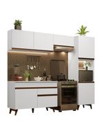 Armário de Cozinha Completa 250cm Branco Reims Madesa