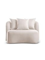 Sofá Curvo Orgânico Orion linho Nude 100