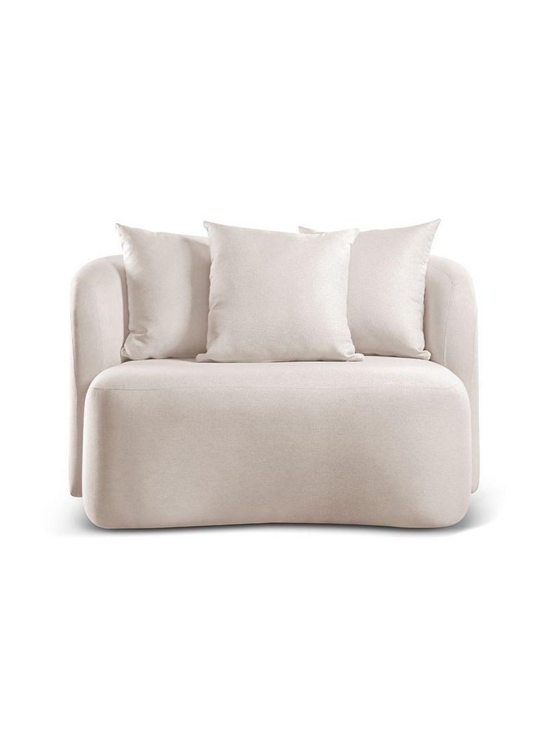 Sofá Curvo Orgânico Orion linho Nude 100