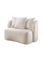 Sofá Curvo Orgânico Orion linho Nude 100