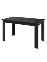 Conjunto Sala de Jantar Mesa Tampo de Vidro 4 Cadeiras – Preto/Rustic – Kiara Madesa
