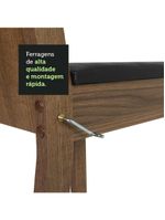Conjunto Sala de Jantar Mesa Tampo de Vidro 4 Cadeiras – Preto/Rustic – Kiara Madesa