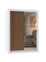 Guarda-roupa Solteiro Denver 2 Portas Correr Espelho Madesa
