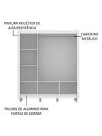 Guarda Roupa Casal Mônaco 3 Portas com Espelho Madesa